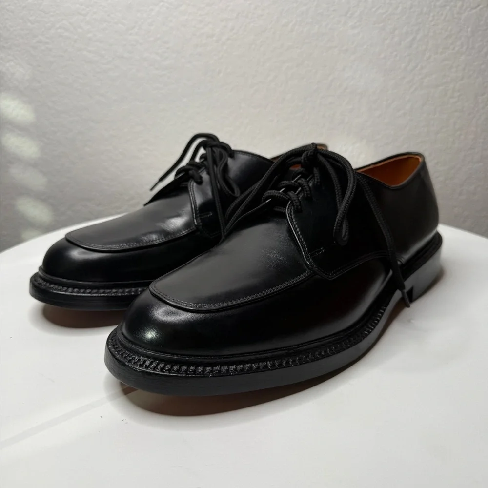 Allen Edmonds Brentwood Black Leather Oxford Moc Toe Dress Shoes Size 9